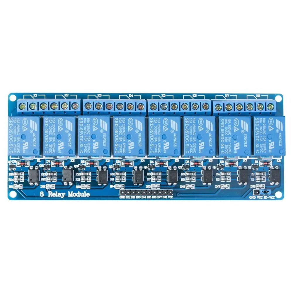 

8 Channel Dc 5v Relay Module With Optocoupler For Arduino Uno R3 Mega 2560 1280 Dsp Arm Pic Avr Stm32 Raspberry Pi