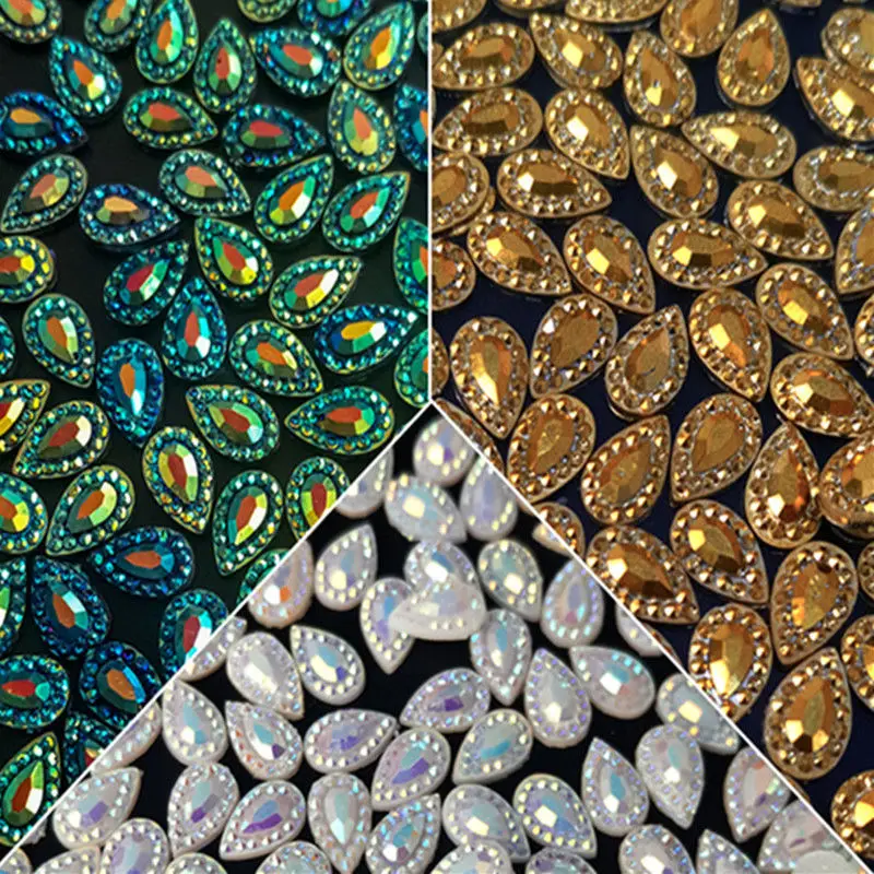 1 накладка для маникюра украшения капли воды Советы DIY Дизайн Акриловые