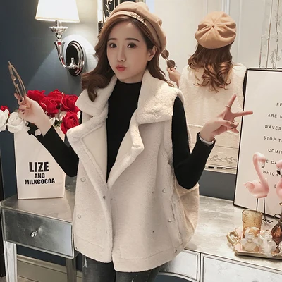 Fitaylor Модные женские кожаные куртки осень зима искусственный овечья шерсть жилет