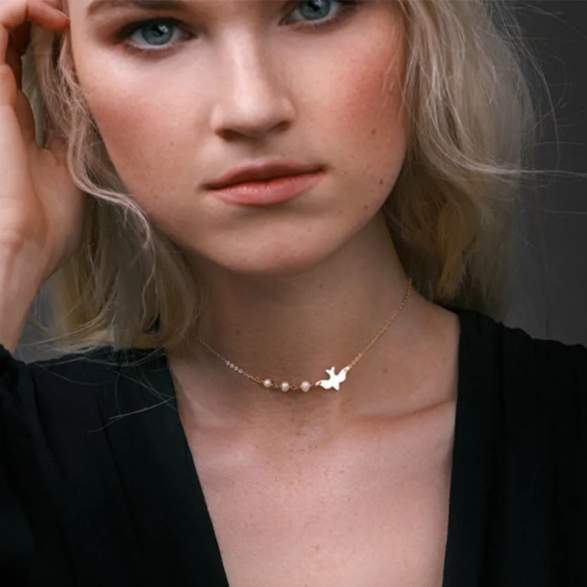 Женское Ожерелье чокер с кулоном в виде голубей и птиц|chokers necklaces for women|choker