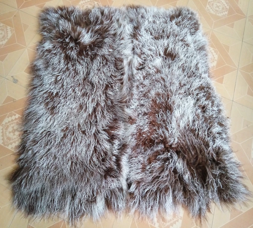 Матовый монгольский меховой ковер одеяло кровать овечья меховая ковровая