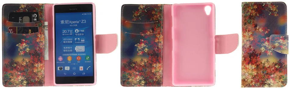 Кожаный чехол-книжка с орхидеей B42 для sony Xperia Z3 Compact Z5 Mini C6 XA Ultra XZ S50h L55T M55W XZ1 XA1 Plus Coque