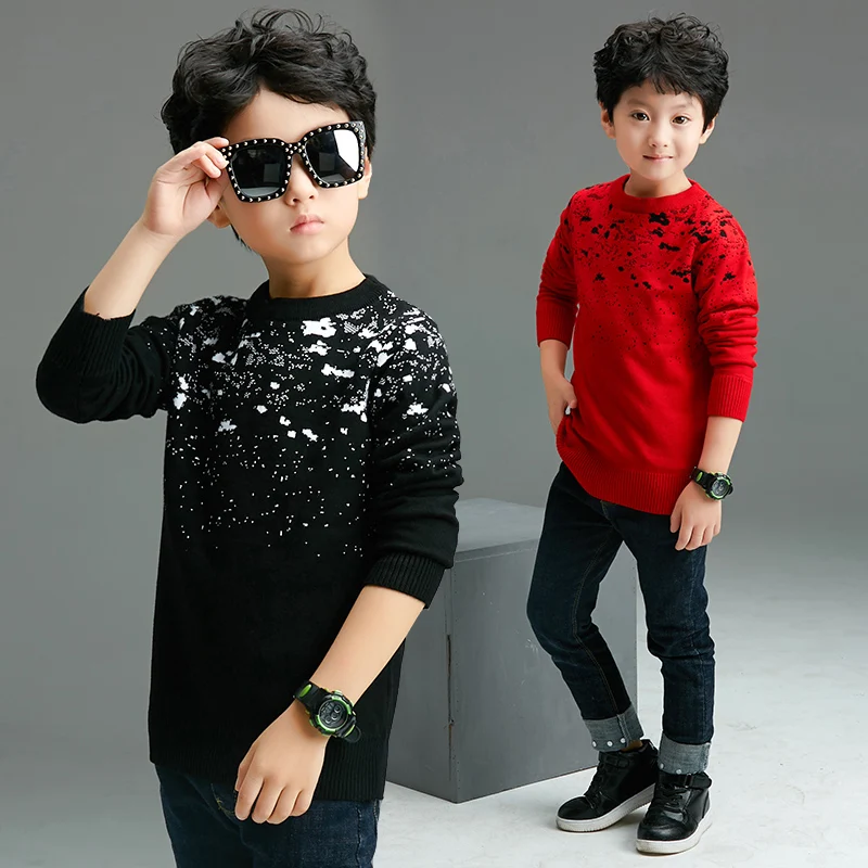 Свитера для мальчиков С вязанным узором Повседневное Обувь Пуловеры женщин