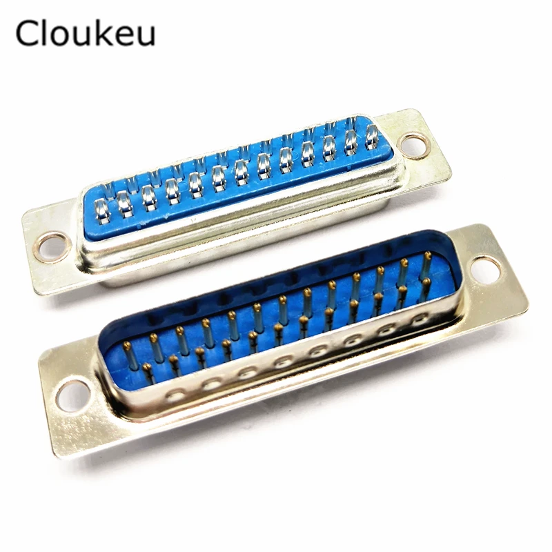 DB25 Pin Штекерный соединитель для паяльной чашки DB25M последовательный порт