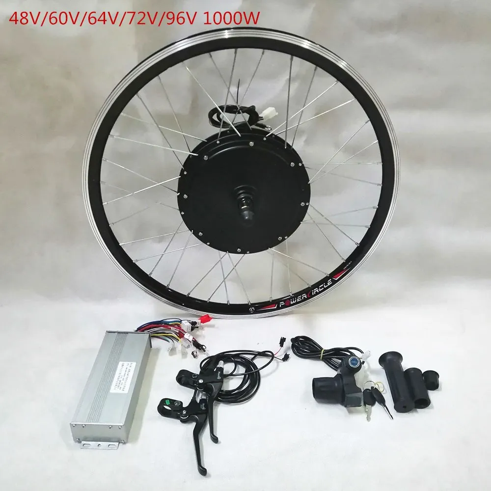 48V/60V/64V/72V/96V 1000W electric bike Conversion Kit for 26&quot Rear Wheel with Digital Display throttle 26 hub motor | Спорт и