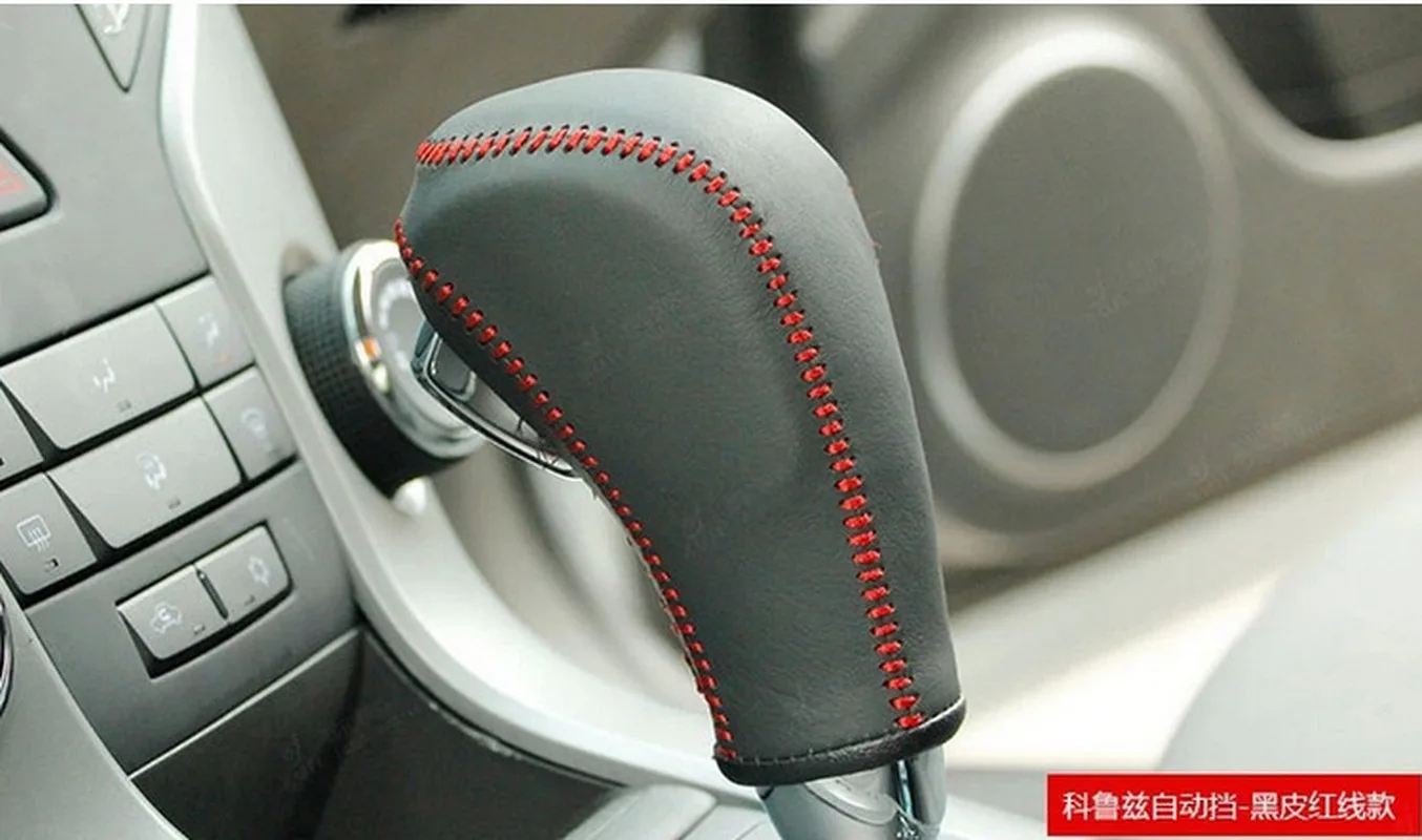 Черный чехол для рычага переключения передач из натуральной кожи Chevrolet Cruze Captiva 2013