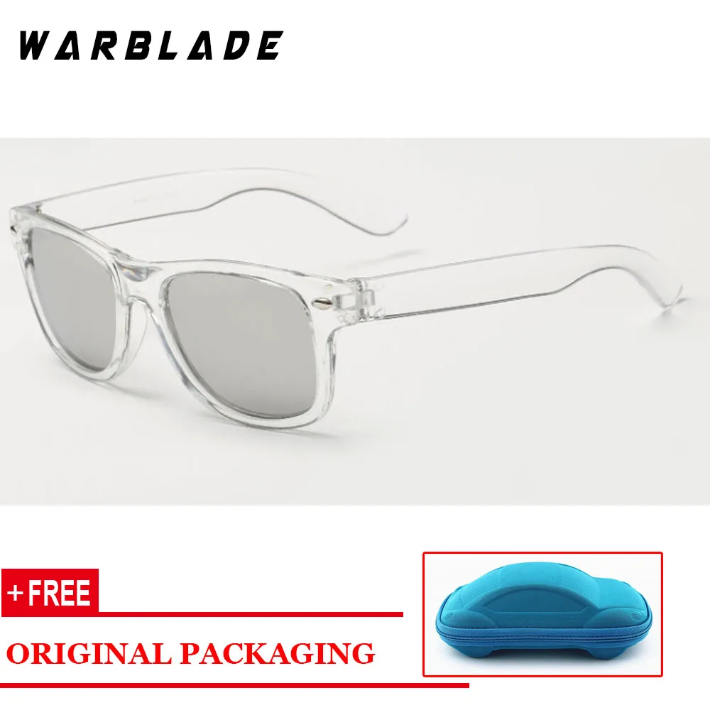 clear silver bluecas WarBLade модные детские солнцезащитные очки с защитой от ультрафиолета Детские крутые солнцезащитные очки защитные очки для путешествий для мальчиков UV400 oculos de sol - Цвет линз: clear silver bluecas