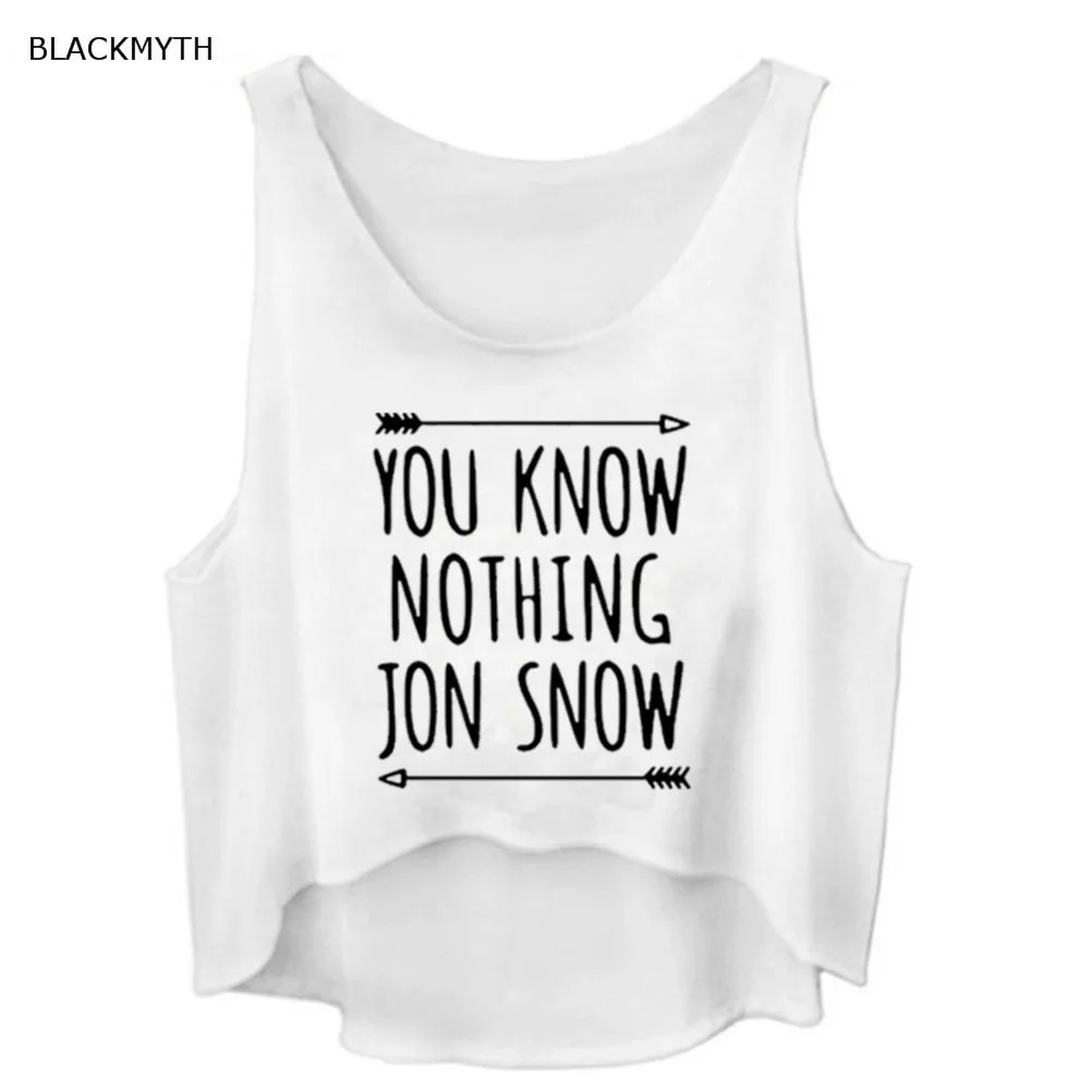 BLACKMYTH Новая женская футболка YOU Now NOTHING JON SNOW принт хлопок забавная хипстерская