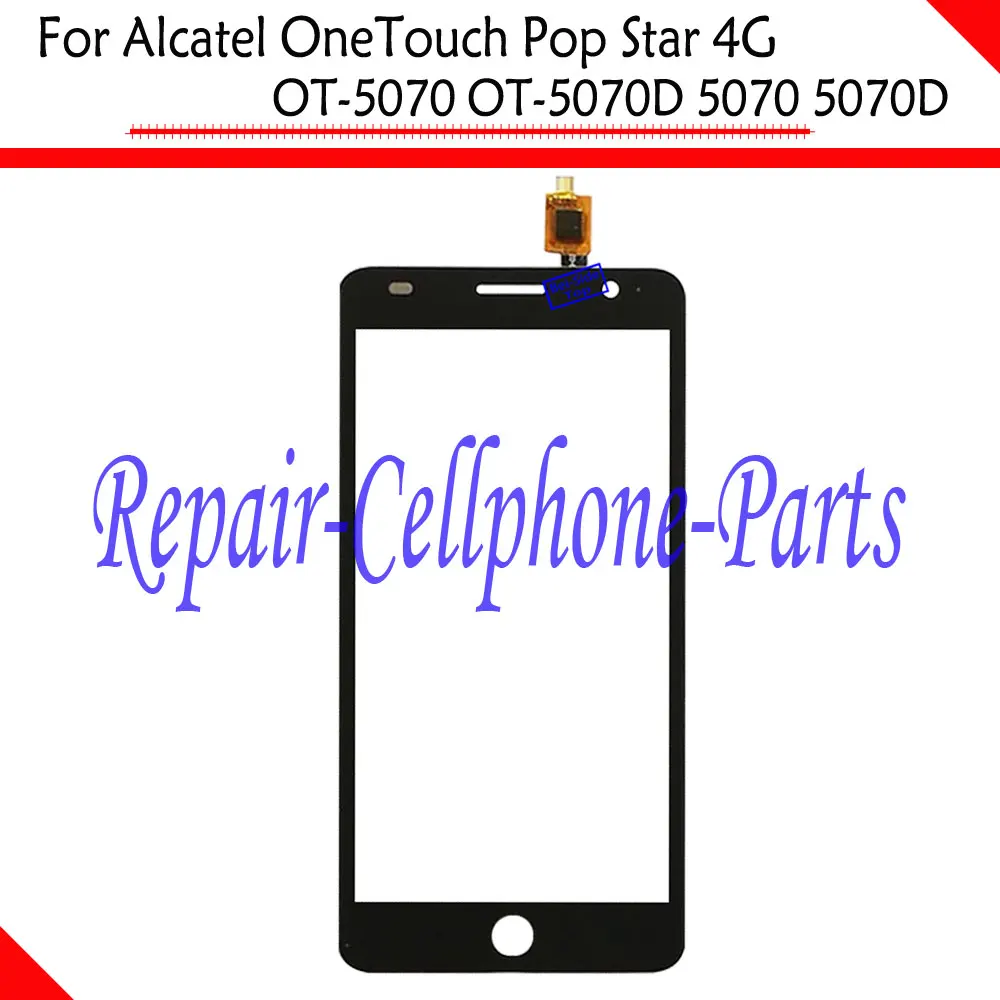 Черный 100% новый сенсорный экран дигитайзер замена стекла для Alcatel OneTouch Pop Star 4G OT 5070