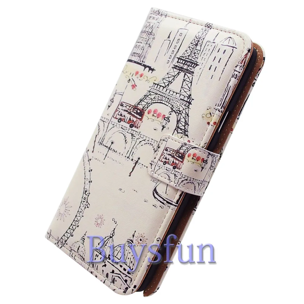 Bcov Париж Башня Автобус Кожаный Бумажник Чехол Для Samsung Galaxy S6 Край + 103019591 |