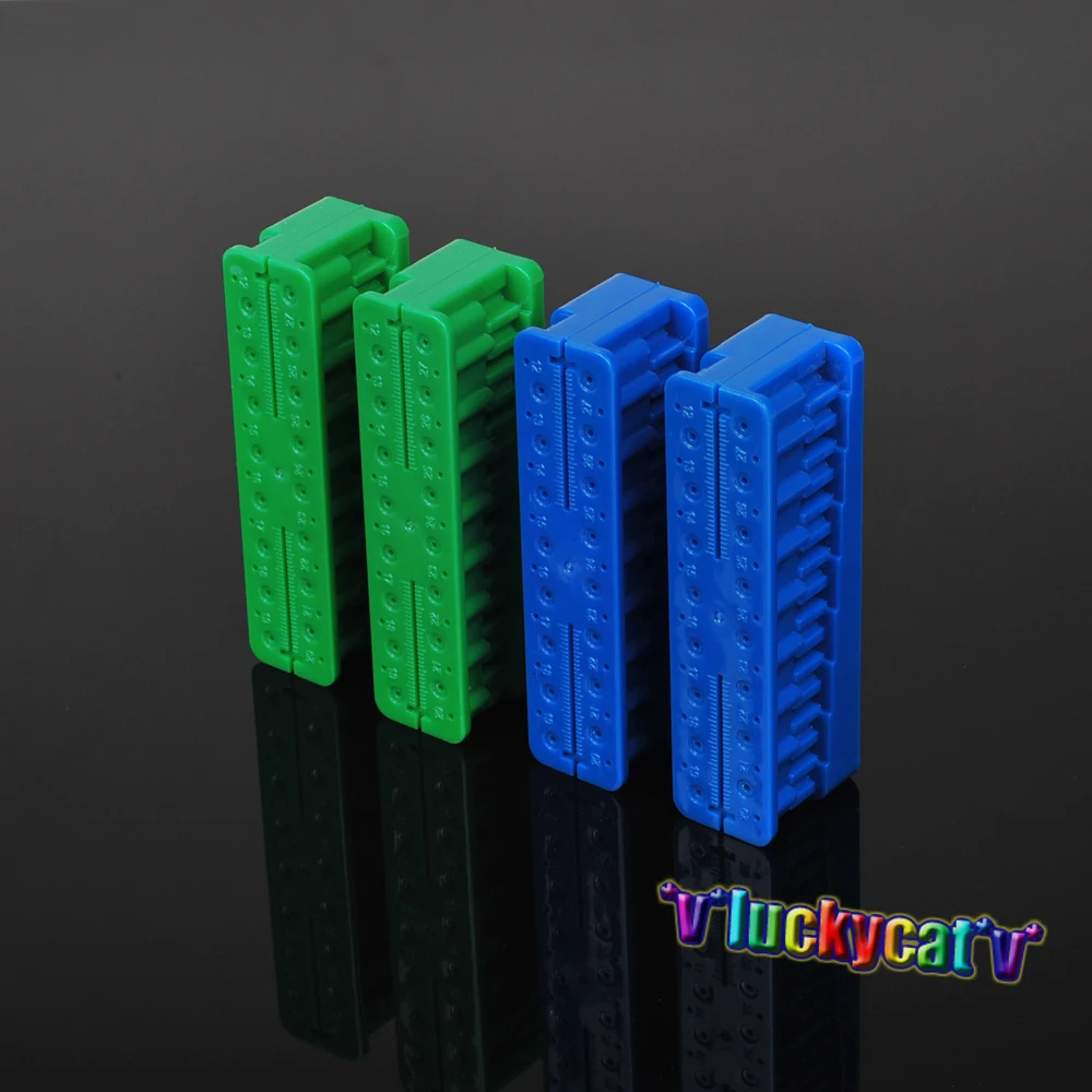 

4Pcs Green&Blue Dental Lab Endo Measuring Block Autoclavable Endodontic