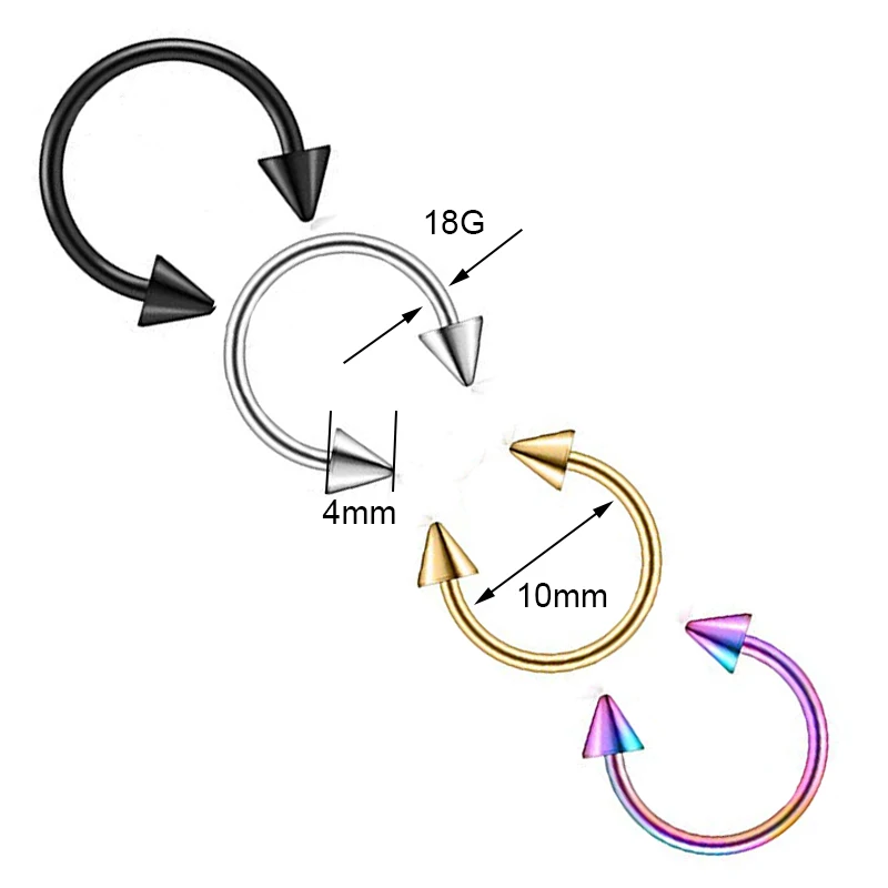Серьги гвоздики из нержавеющей стали для пирсинга 4 шт.|Украшения тела| |