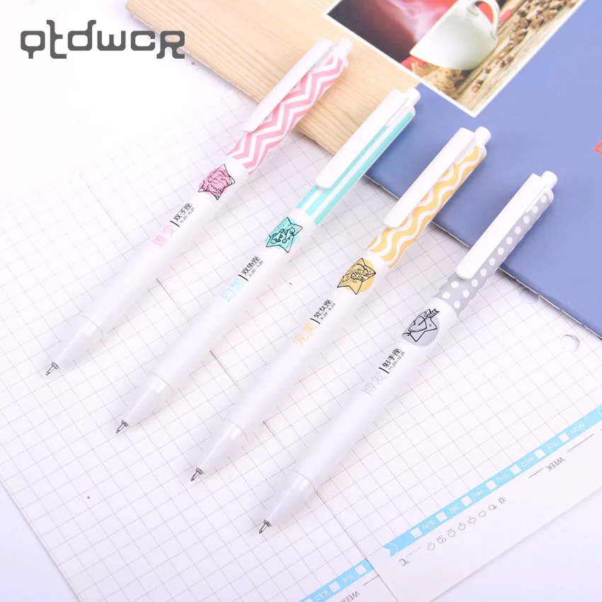 1 шт. многоцветные милые кавайные маленькие свежие гелевые ручки для кошек