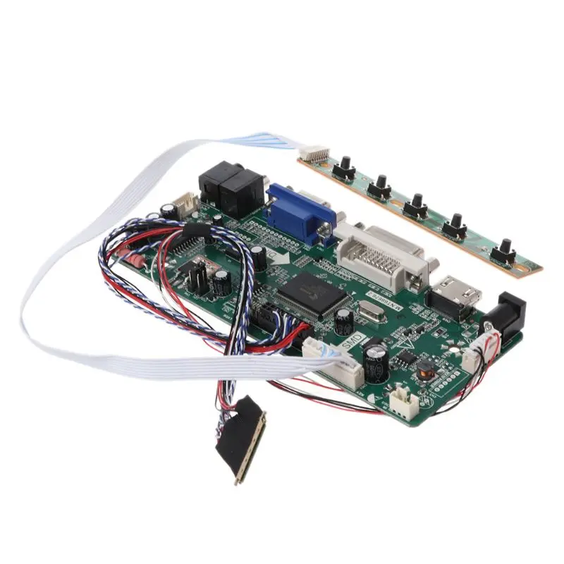 Плата контроллера ЖК дисплей HDMI compat VGA DVI аудио пк модуль драйвера DIY Kit 15 6