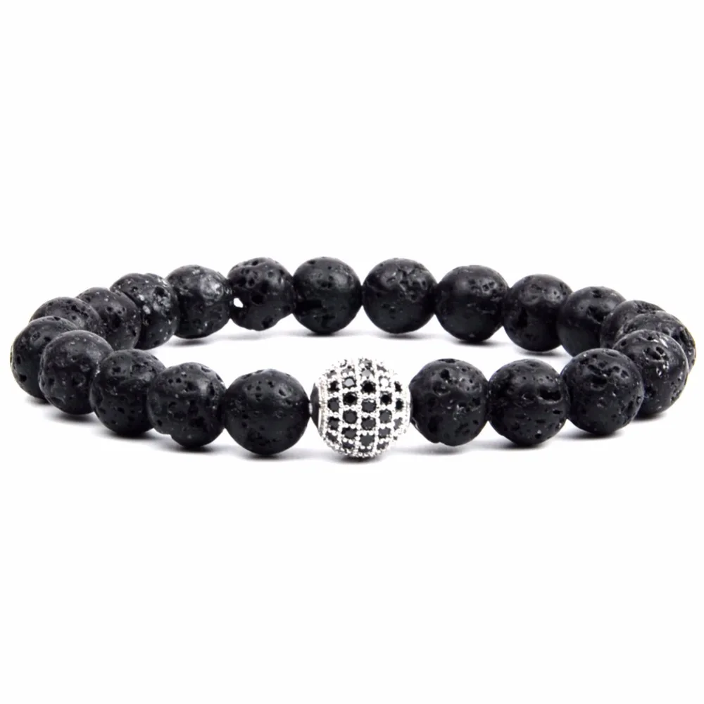 2018 фирменные браслеты мужские очаровательные шарики из кубического циркония