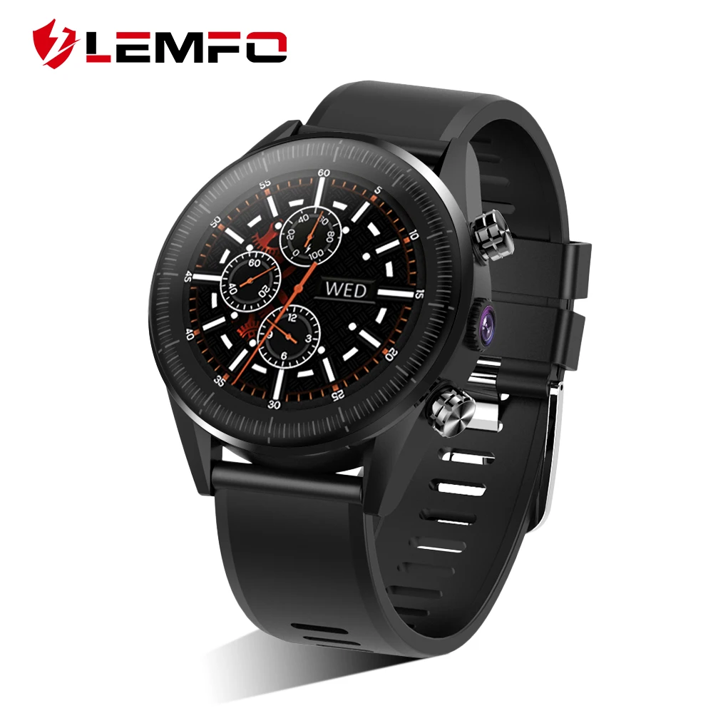 LEMFO KC05 2019 Новые 4G умные часы для мужчин Android 7.1.1 четырехъядерный GPS 5MP камера 610 мАч