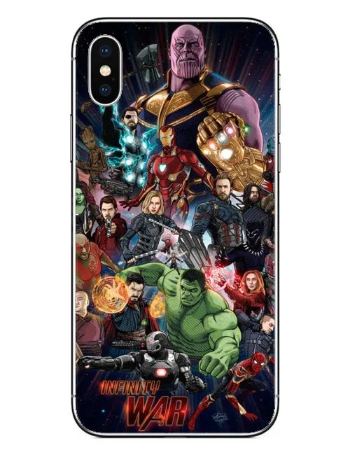 Marvel Avengers Infinity War Thanos Жесткий ПК чехол для телефона iPhone 5 5S SE 6 6S Plus 7 XS Max XR 8 X