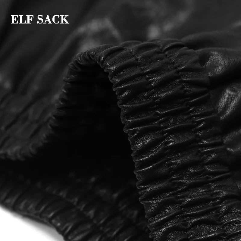 ELFSACK новинка 2019 женские шорты повседневные одноцветные средней длины из