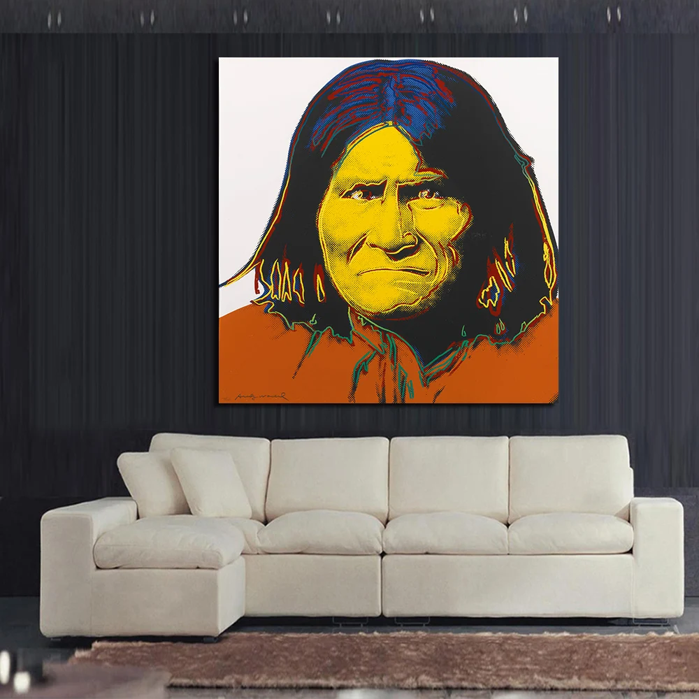 JQHYART картины для гостиной настенные на холсте Andy Warhol портрет Картина маслом без