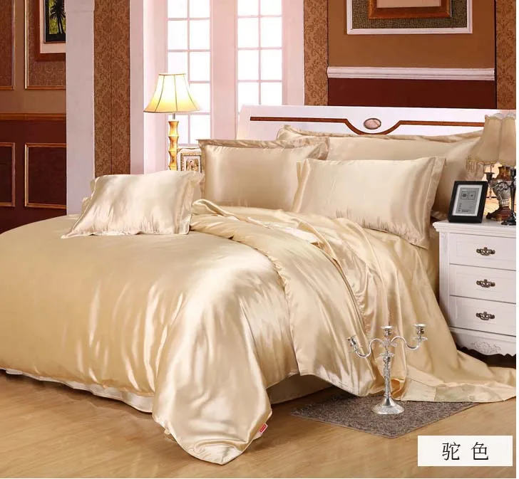 Домашний Текстиль высокого класса шелк 3/4 шт. Постельное белье близнец полный