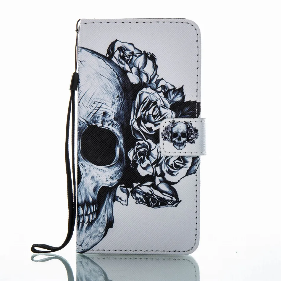 Skeleton Чехол DEEVOLPO для huawei Ascend P8Lite P8 LITE, силиконовый чехол с держателем и отделением для карт, чехол с рисунком, Fundas Coque Bag D03E - Цвет: Skeleton
