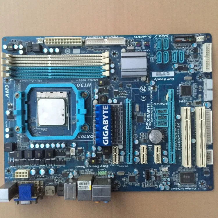 Для Gigabyte GA-MA785GT-UD3H использоваться для настольных ПК системная плата AMD 785G разъем AM3 DDR3 SATA2 USB2.0 блок питания ATX