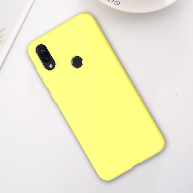 Yellow Жидкий силиконовый чехол для Xiao mi Red mi 7 Note 7 6 K20 Pro, мягкий чехол для Xiaomi mi 9 mi 8 Lite mi 9 SE 6X A2 Explorer - Цвет: Yellow