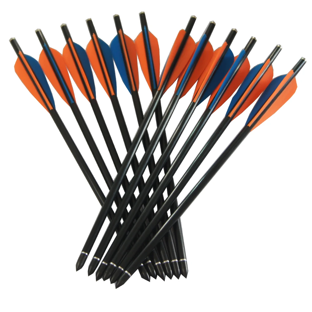 24pk стрельба из лука стрелы арбалета стекловолокна болты od 8.0 мм Длина 338 | Спорт и