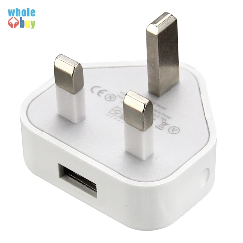 100 шт. белый для iphone 5 британская вилка USB зарядное устройство AC настенное usb