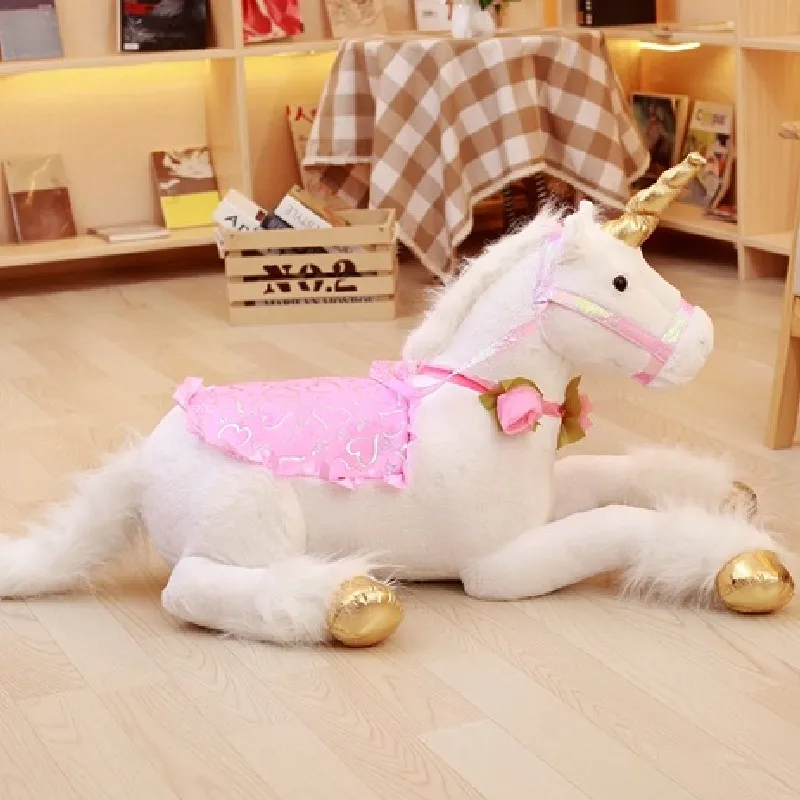 

85cmWhite Unicorn Plush Toys Giant Unicorn Stuffed Animal Horse Toy Soft Unicornio Peluche Doll Gift Children Photo Props