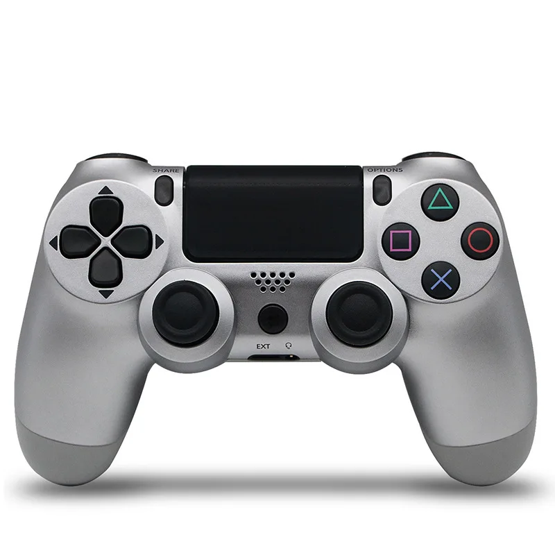 Silver Универсальный bluetooth-контроллер Charing для PS4, джойстик четвёртого поколения для Dualshock, контроллер, светильник - Цвет: Silver
