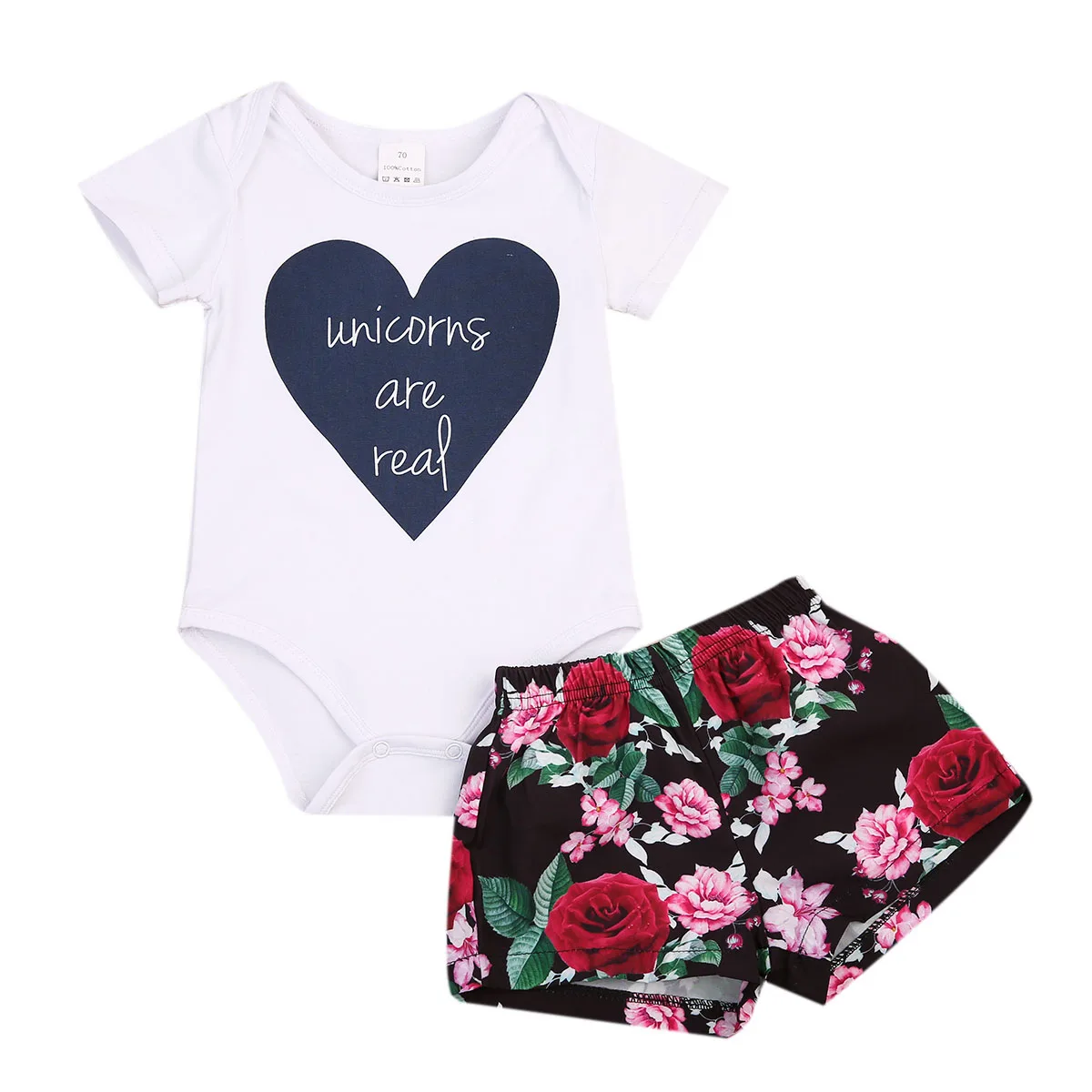 Комплекты комбинезонов для новорожденных Летний комбинезон с короткими