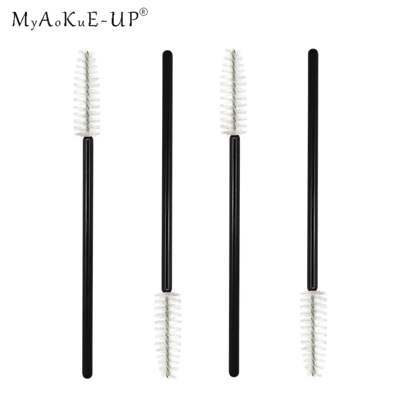 Одноразовая Обычная кисть для ресниц 200 шт./лот с черной ручкой наращивания