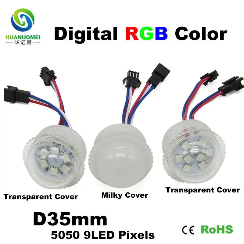Горячая 35 мм 9 светодиодов UCS1903 5050 smd цифровая Водонепроницаемая умная rgb