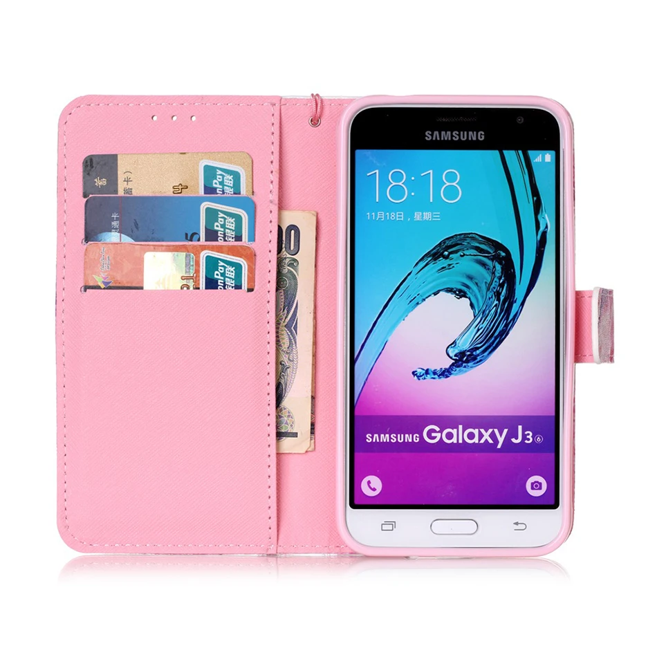 Сова цветочный узор бумажник флип чехол для samsung Galaxy A3 A5 J3 J5 J7 S5 S6 S7 край SM J320 J510 J710 J500 G530 крышка B21