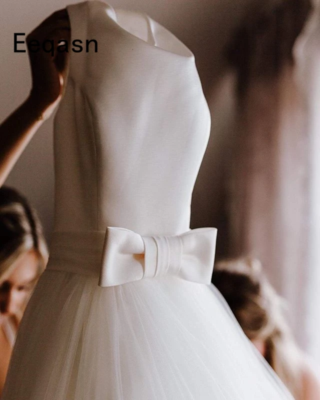 Свадебное платье трапециевидной формы Vestido de Noiva элегантное невесты без рукавов с