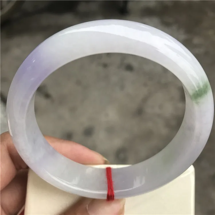 Подлинная природного нефрита браслет фиолетовый цветы плавающей природные Дан