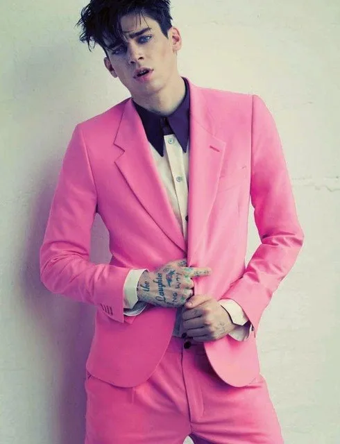 (Jacket + pants) latest jacket design suit men's slim fit 2 sets of tuxedo custom grooms gown costume | Мужская одежда