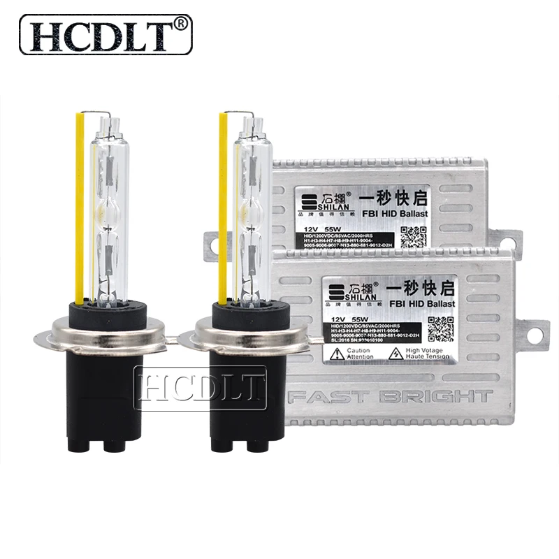 Ксеноновая HID фара HCDLT 55 Вт 5500K D2H комплект фар 12 В автомобильная с быстрым стартом