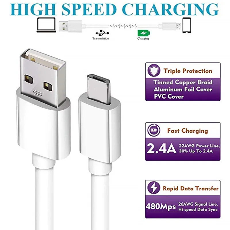 10 шт. USB кабель провод для быстрого заряда Micro usb type C кабель для samsung S9 huawei xiaomi зарядное устройство 8pin для iPhone 5 6 6s 7 plus x