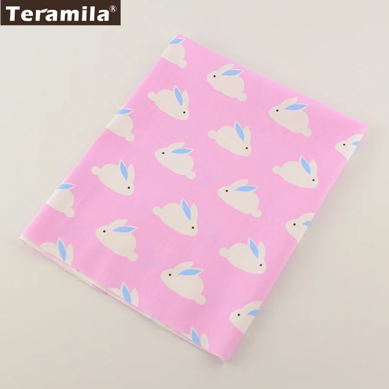 Милый кроличий дизайн твил жир четверть домашний текстиль простыня розовая
