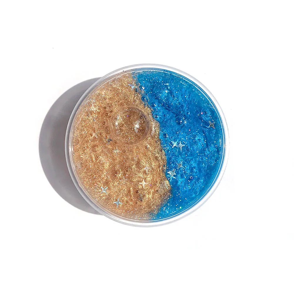 blue gold 60 мл DIY Блестящий Galaxy слизь шлама ароматизированный Пластилин хлопок глина Блеск Кристалл глина снятие стресса детские игрушки - Цвет: blue gold