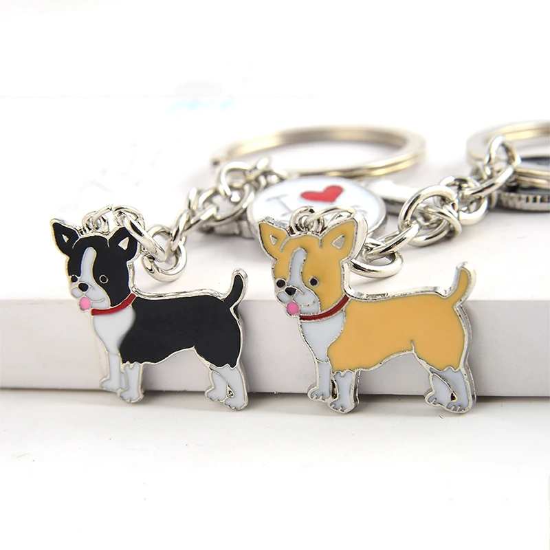 Чихуахуа собака кулон брелки для женщин девушек мужчин серебряный цвет