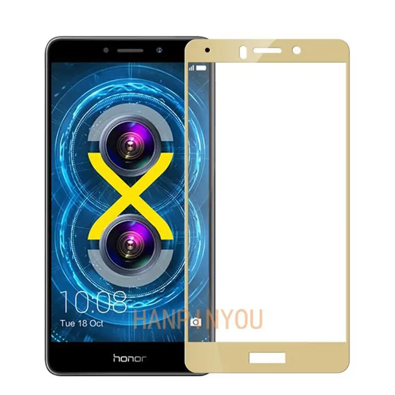 Для Huawei Honor 6X / Mate 9 Lite GR5 2017 9H твердость 2.5D полное покрытие Закаленное стекло пленка