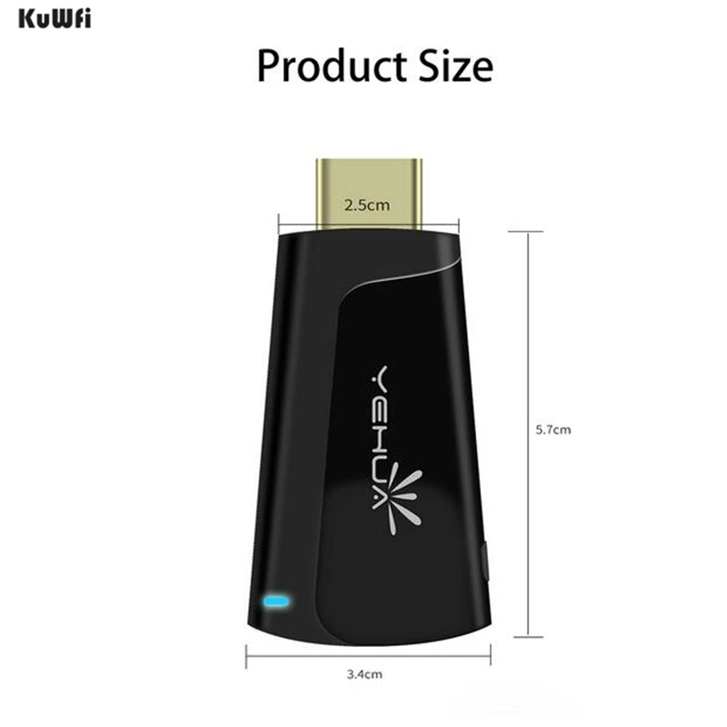 KuWFi ТВ-палка 2,4G и 5Ghz 4K HD умный беспроводной дисплей донгл Поддержка HDMI Miracast Airplay PC Android Ios ТВ-палка