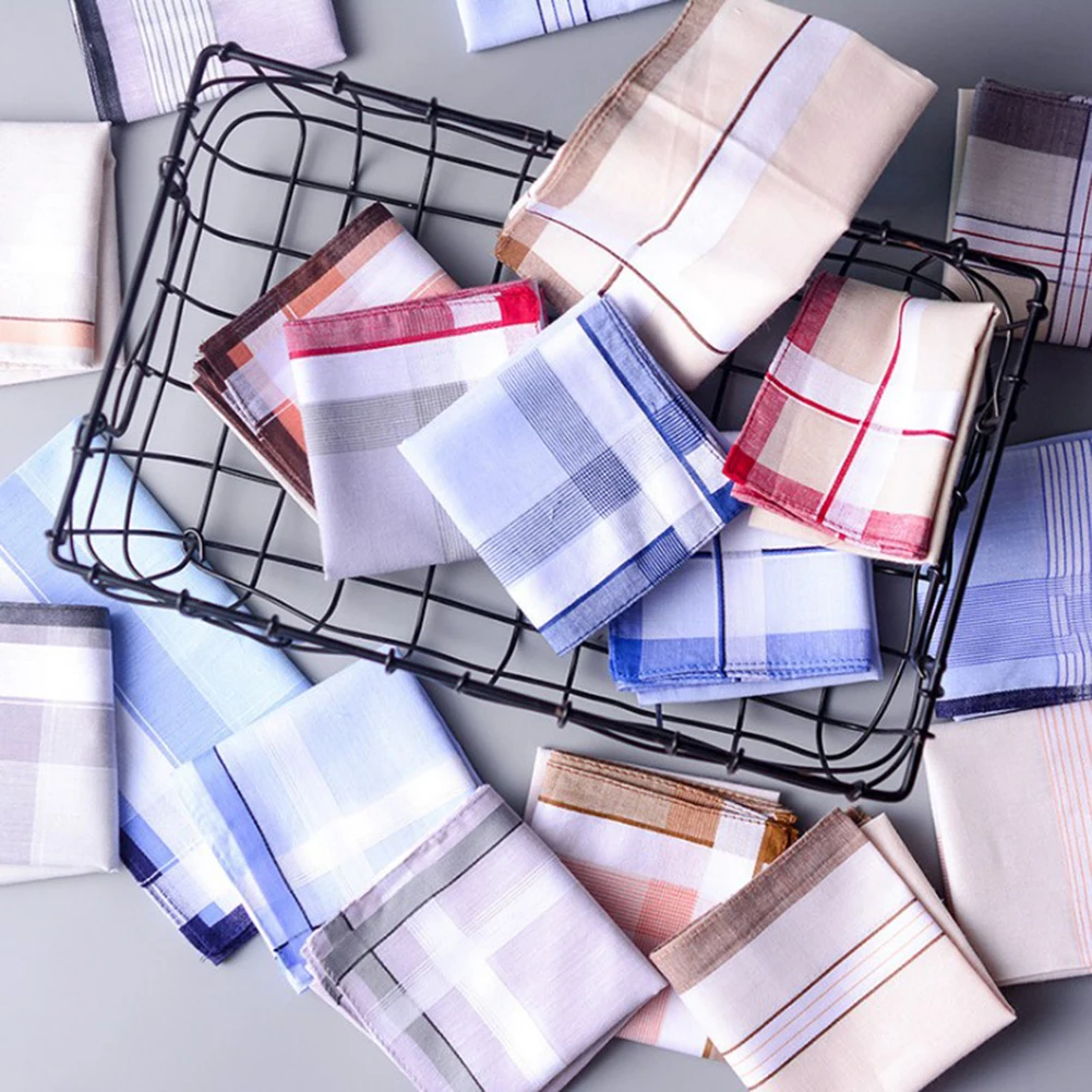 5 шт. разноцветные клетчатые полосатые мужские карманные квадраты деловое