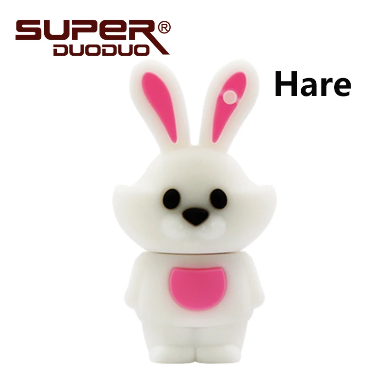 hare Милый китайского зодиака usb флэш-накопитель 4 ГБ 8 ГБ usb накопитель памяти 16 Гб флэш-накопитель 32 ГБ флэш-накопитель 64 Гб 128 ГБ флэш-диск - Цвет: hare