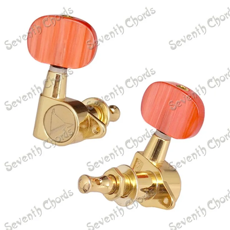 Набор из 6 шт. красивые пластиковые овальные кнопки Carbuncle герметичные тюнеры для