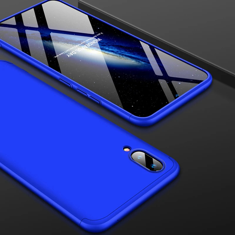 All Blue 360 полная защита чехол для Vivo V11i V15 Pro Y95 Y93 Y85 Y83 X23 X21 UD Y79 Y75 Y71 Y67 X9 X7 X6 X20 U3 Y19 Y5s S5 Nex чехла - Цвет: All Blue