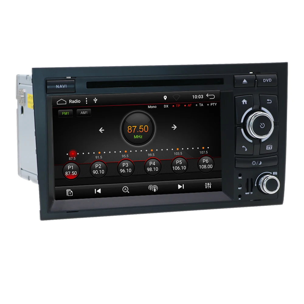 Eunavi Octa 8 ядер 2 Din Автомобильный мультимедийный плеер gps Android 9,0 DVD Automotivo для Audi/A4/S4 2002-2008 радио ram 2 Гб rom 32 ГБ